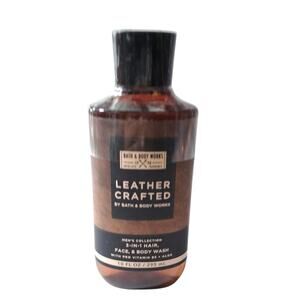 BATH & BODY WORKS LEATHER CRAFTED 3-IN-1 HAIR FACE & BODY WASH FOR MEN Western
